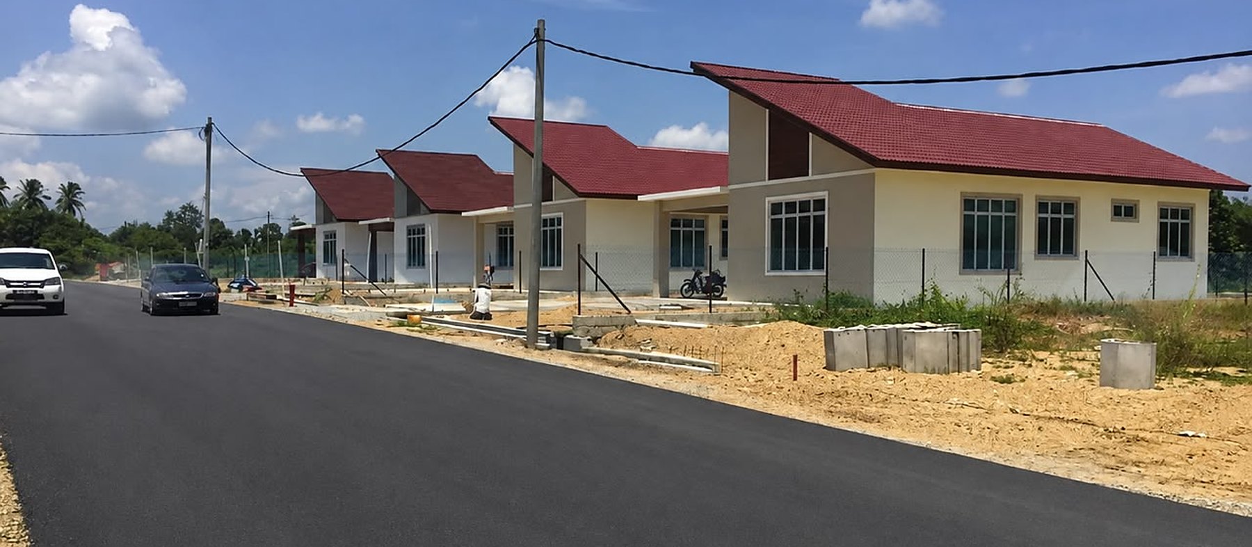 Completed residential houses at Kampung Pasir Panji, Tanah Merah
